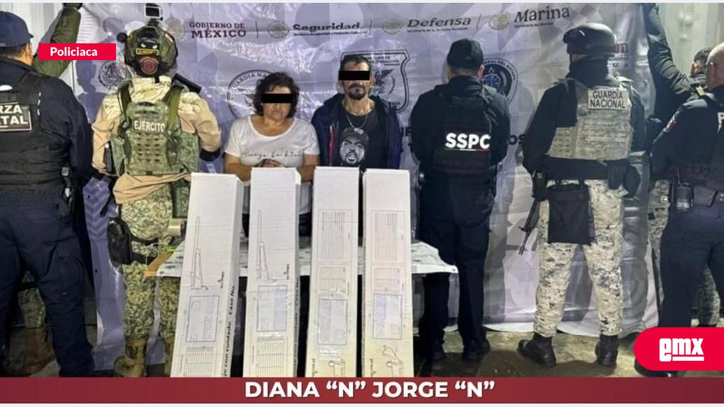 EMX-Fuerzas mixtas capturan a pareja armada en Tijuana