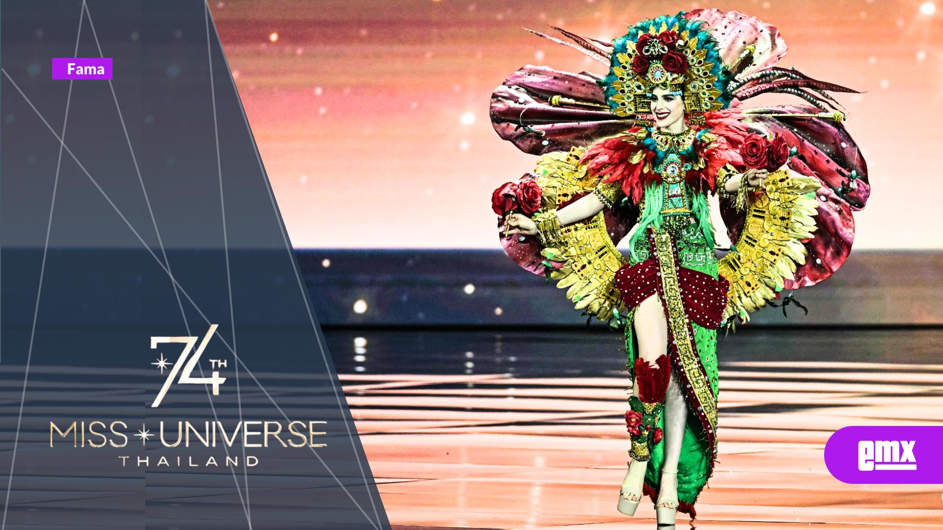 EMX-Fátima-Bosch-deslumbra-en-Miss-Universo-2025-con-un-traje-típico-inspirado-en-Xochiquétzal,-valorado-en-150-mil-pesos