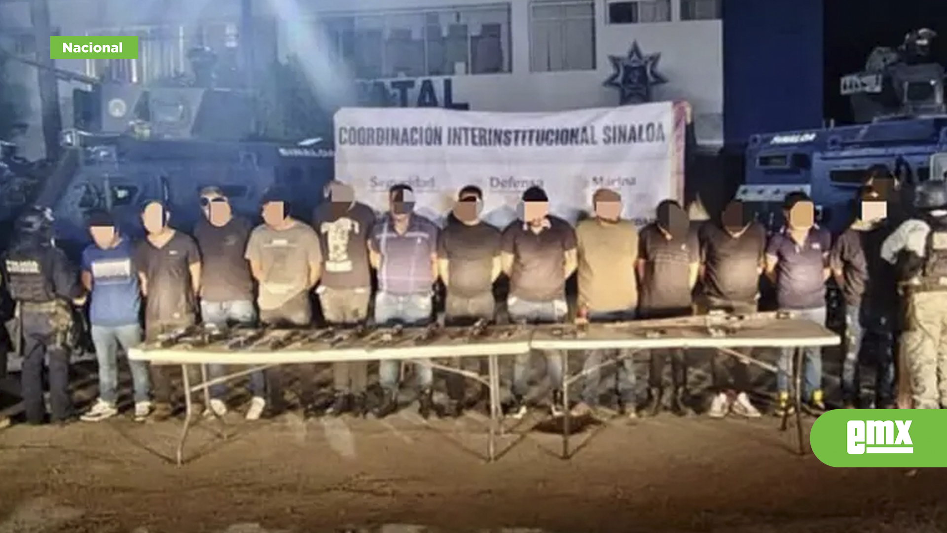 EMX-Detienen en Tijuana al ‘L12’, objetivo prioritario, y a otros 14 en Sinaloa