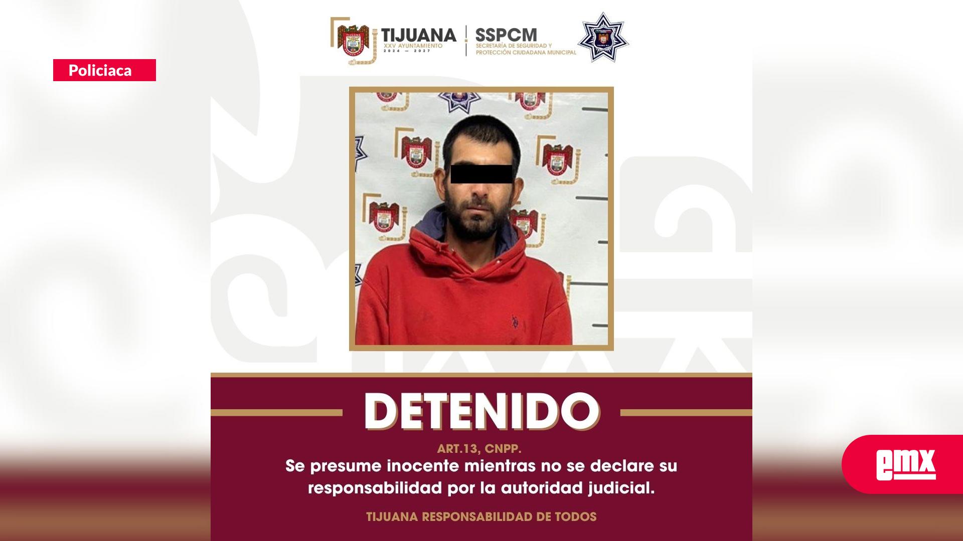 EMX-Policía Municipal arresta a joven que cargaba una pistola calibre 9 mm en Cañón de la Raza