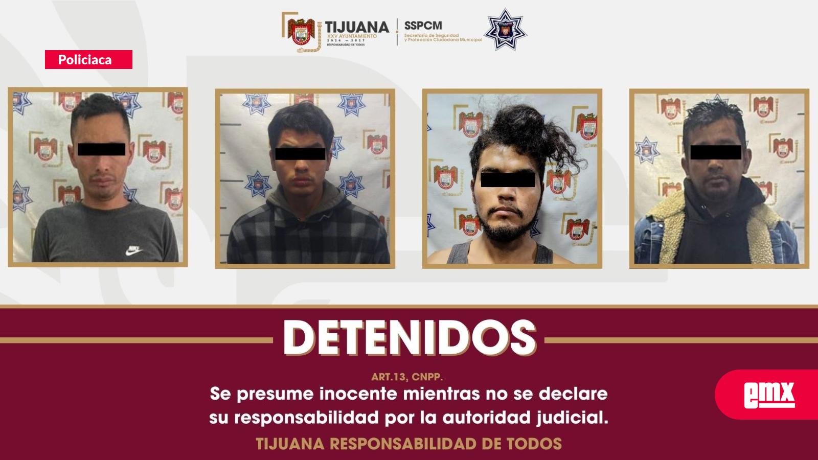 EMX-SSPCM-detiene-a-cuatro-presuntos-narcomenudistas-y-retira-más-de-150-dosis-de-droga-en-distintos-puntos-de-Tijuana