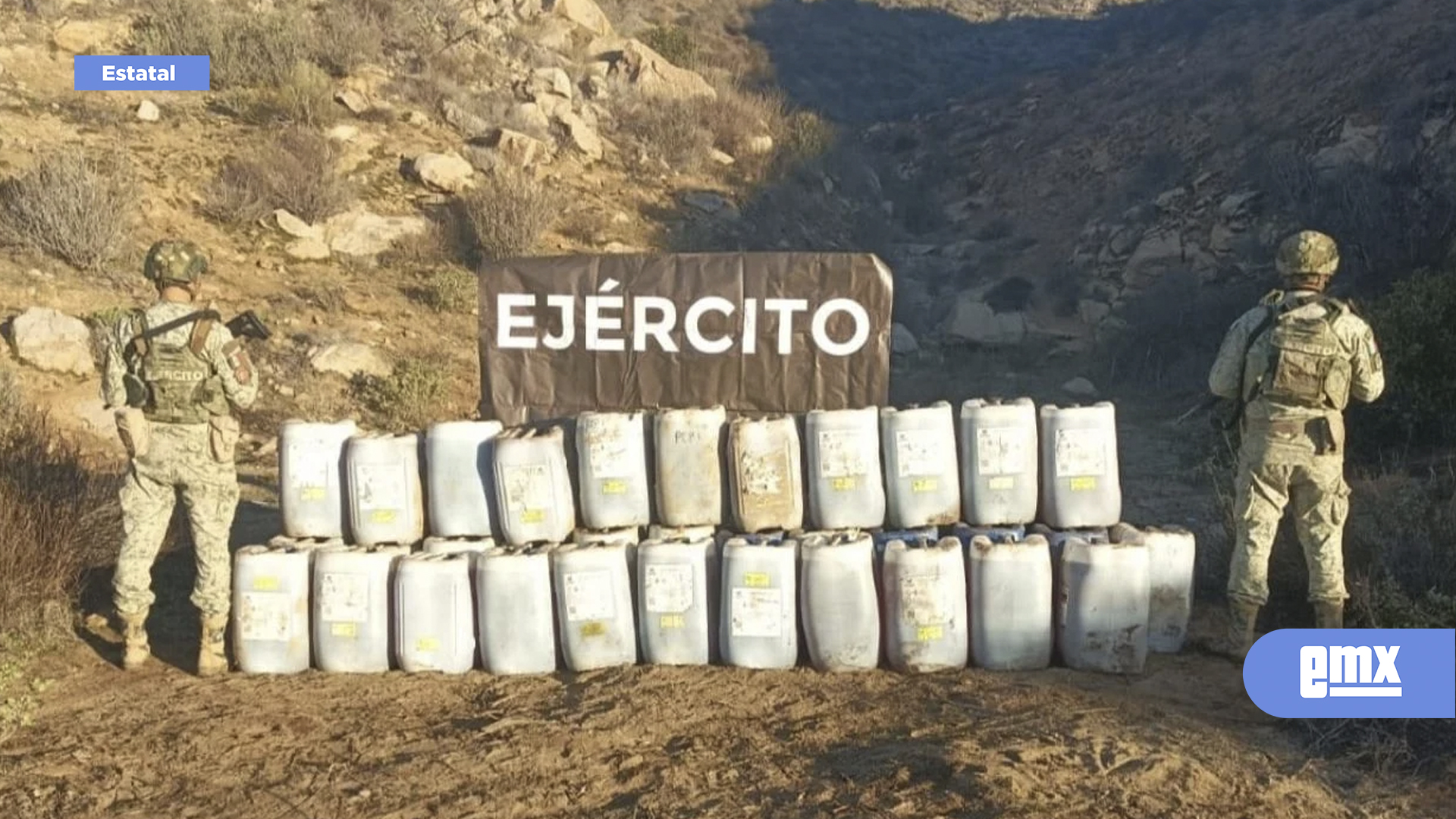 EMX-Encuentran-bajo-tierra-2-mil-litros-de-precursores-químicos-en-Ensenada