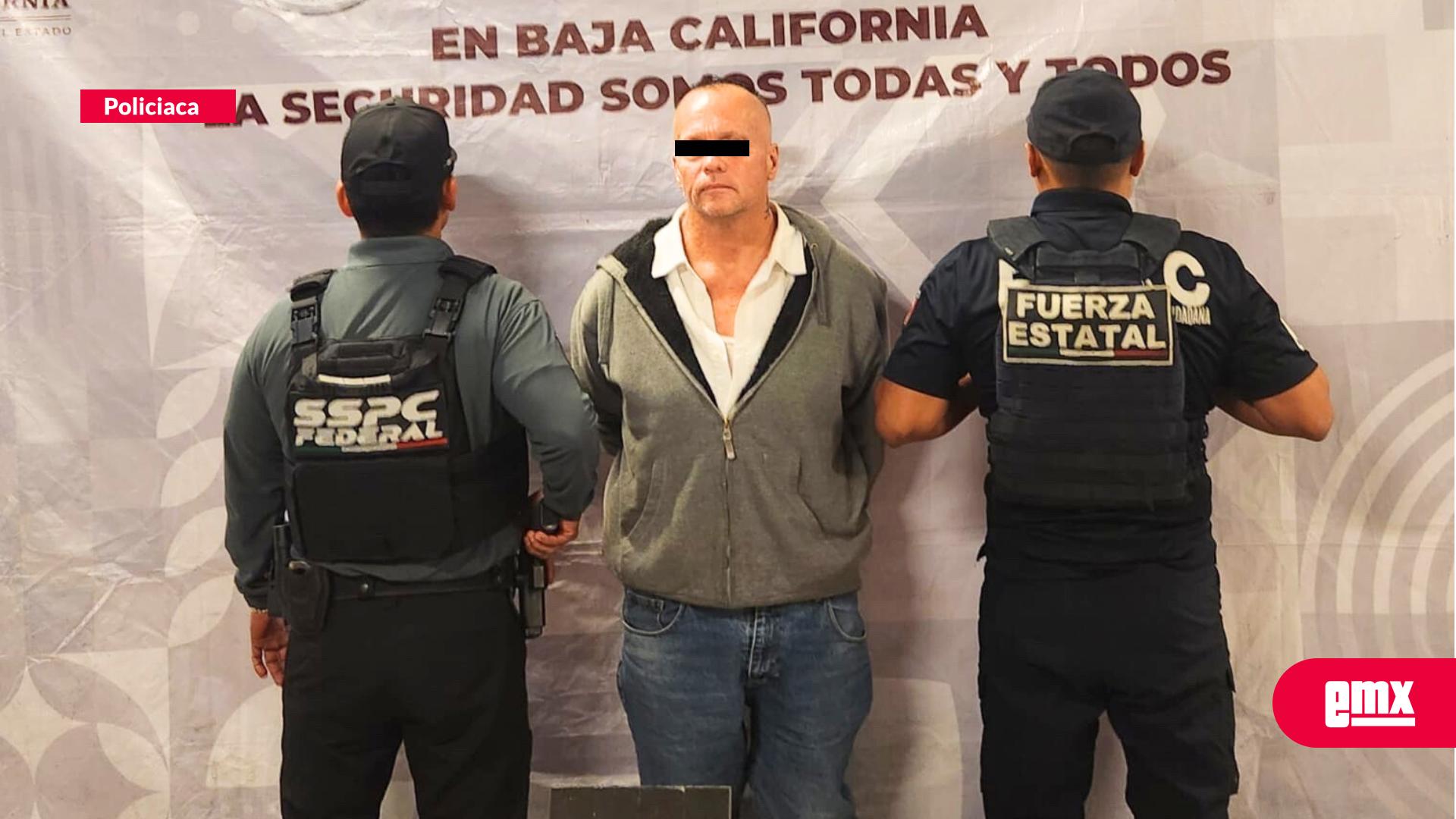 EMX-Detienen en Baja California a ciudadano estadounidense buscado en Utah por robo con violencia y otros delitos