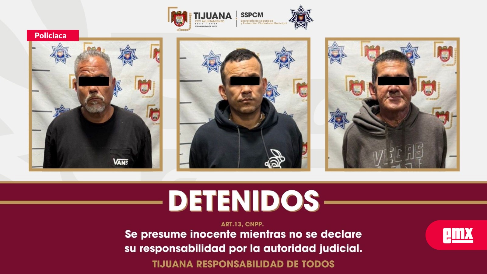EMX-Aseguran a tres personas por privación ilegal de la libertad y agresión en Tijuana