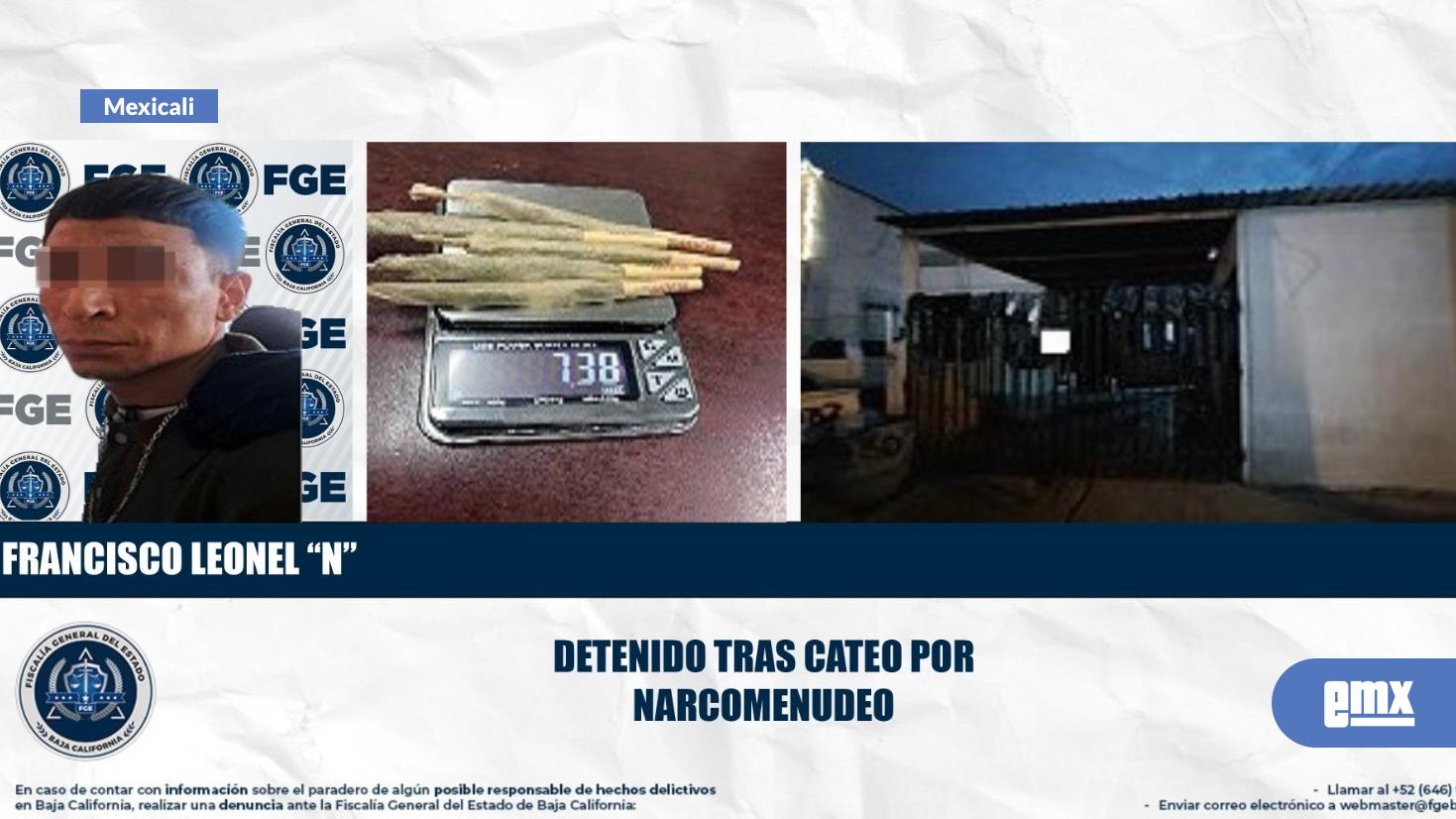 EMX-Aseguran droga en una vivienda tras cateo 