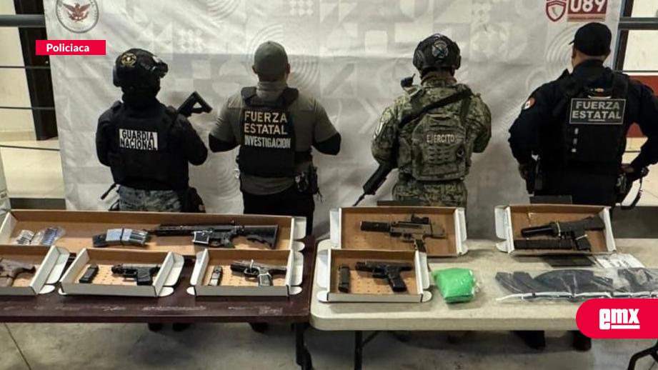 EMX-Abandonan-fentanilo,-heroína-y-armas-de-fuego-en-Jardín-Dorado