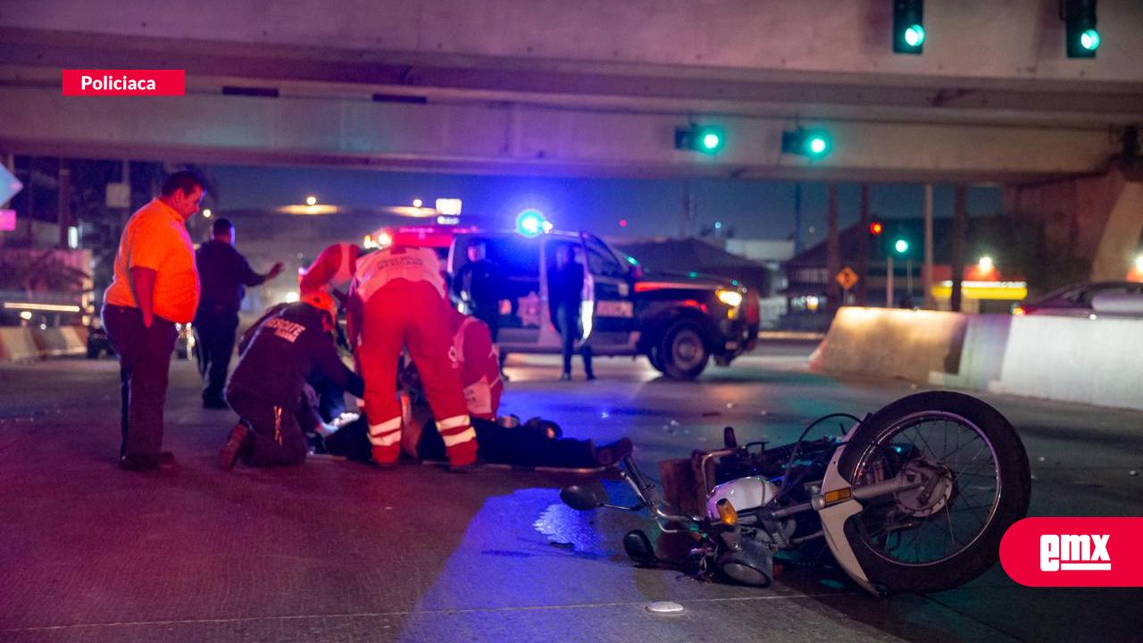 EMX-Arrollan a motociclista en el “5 y 10”; fue trasladado grave a un hospital