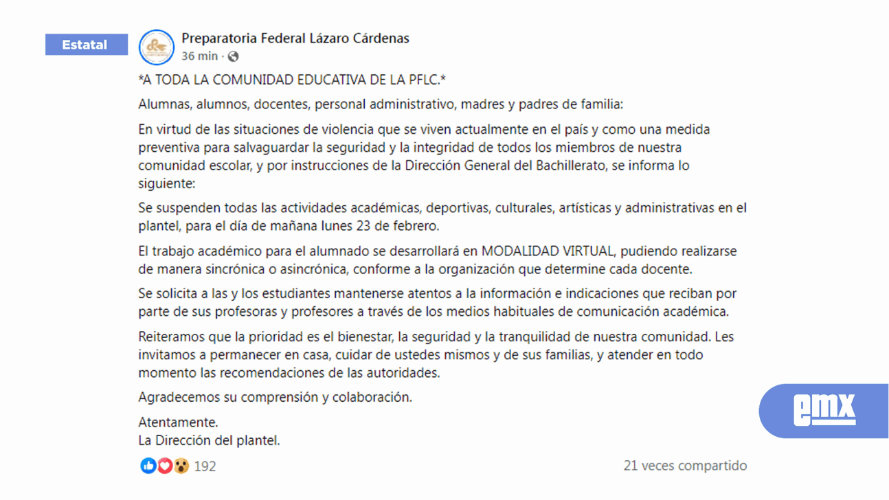 EMX-Suspenden-clases-en-Prepa-Lázaro-Cárdenas-para-mañana-por-la-violencia