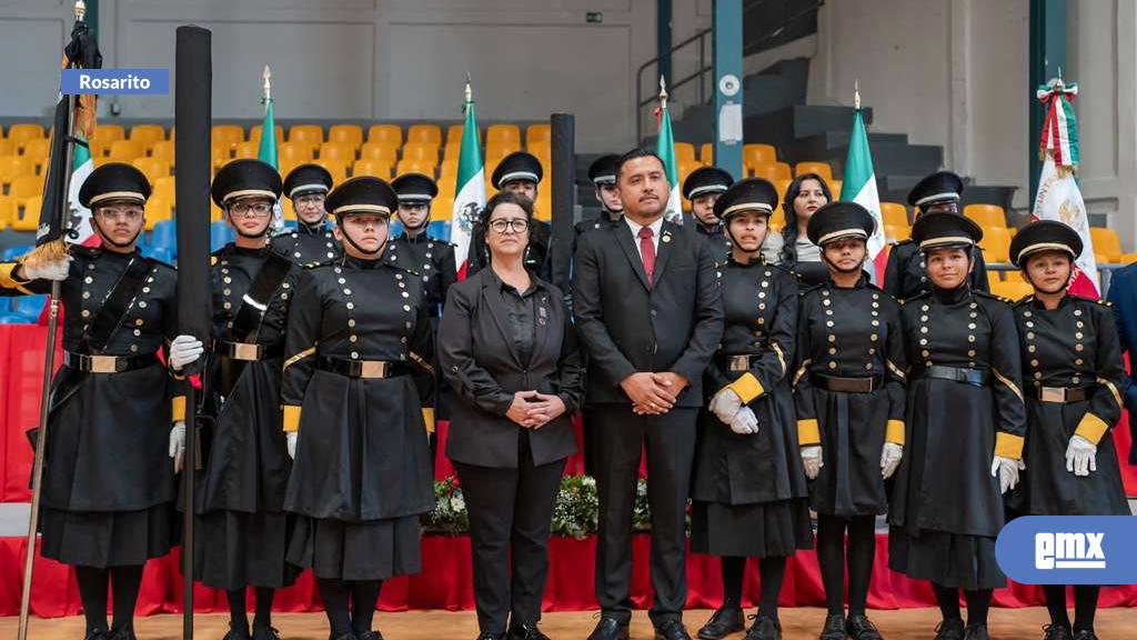 EMX-Más de 40 escoltas participan en la ceremonia de abanderamiento en Playas de Rosarito