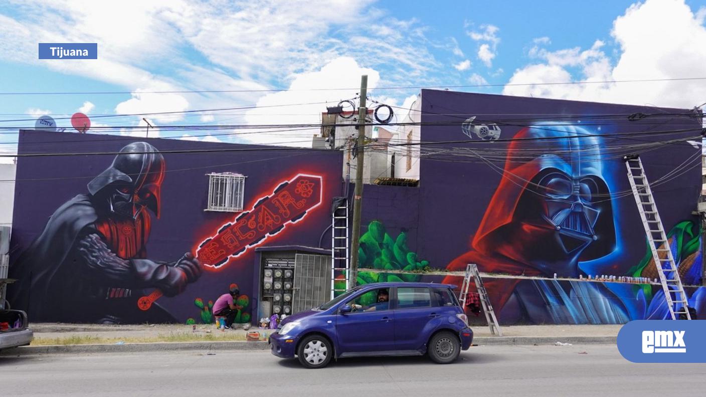 EMX-“Stop Wars”, arte urbano que busca transformar Tijuana desde el Bulevar Casa Blanca