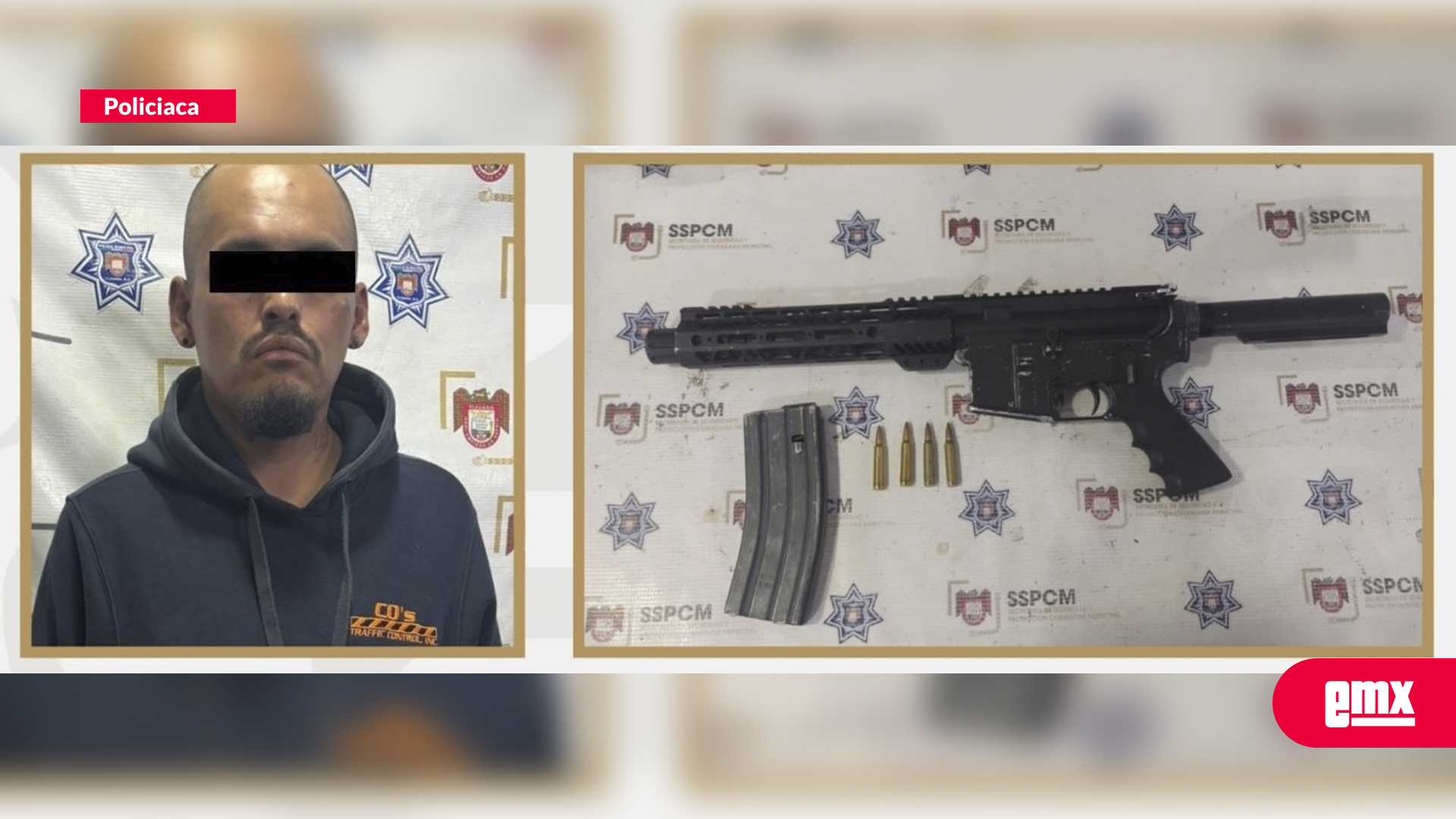 EMX-Cae-presunto-pistolero-con-ametralladora-y-cartuchos-útiles