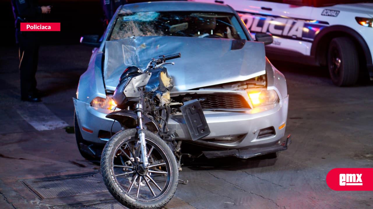 EMX-Motociclista resulta herido tras ser embestido por un Mustang en la carretera a San Luis en Mexicali 