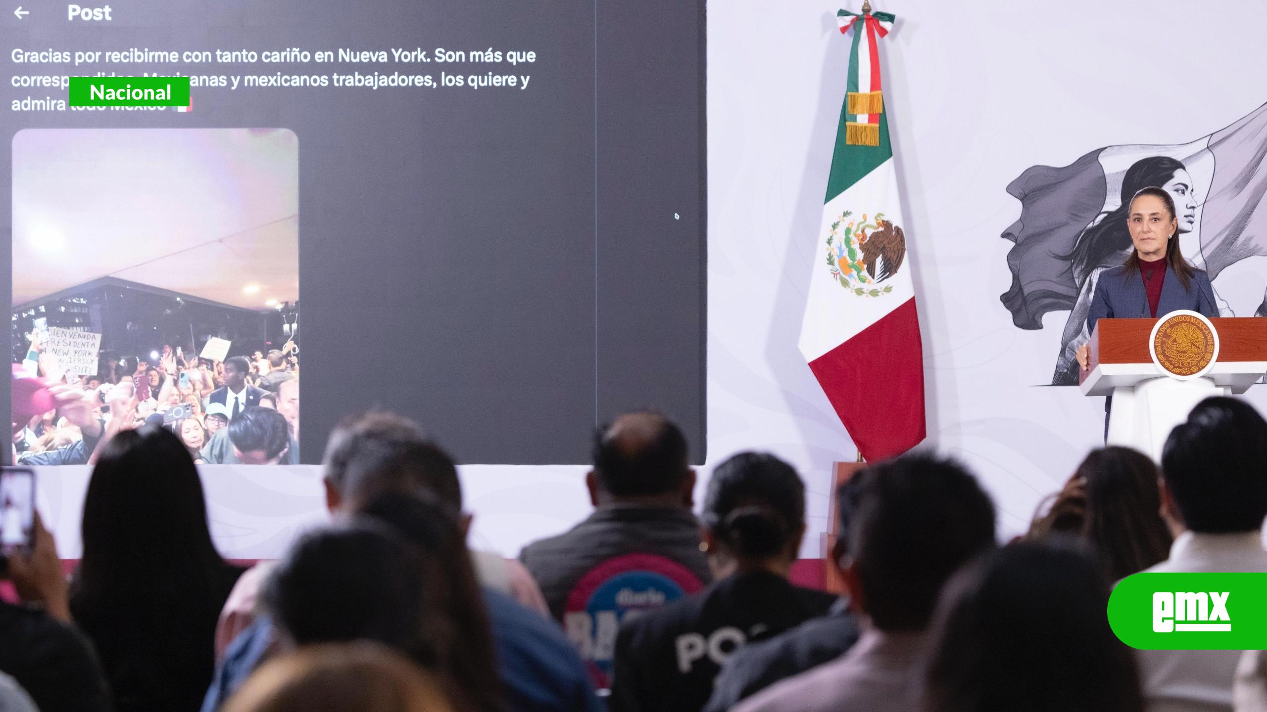 EMX-Presidenta critica publicaciones tras su visita a Nueva York y exige disculpas