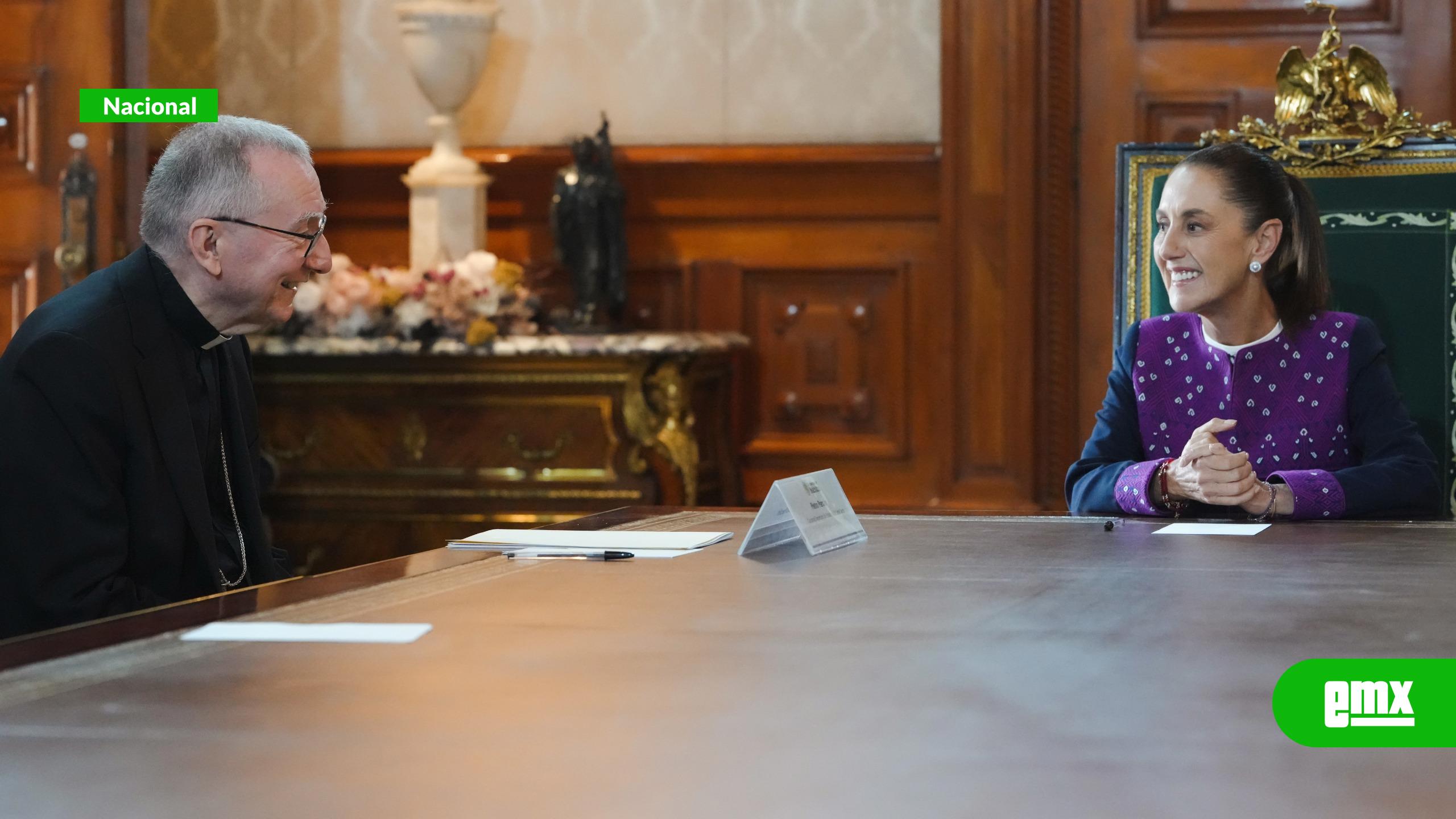 EMX-Sheinbaum-se-reúne-con-el-secretario-de-Estado-del-Vaticano-en-Palacio-Nacional