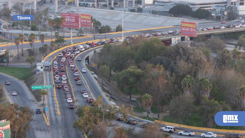 EMX-Así se encuentra el cruce vehicular en la garita de San Ysidro este miércoles 26 de agosto
