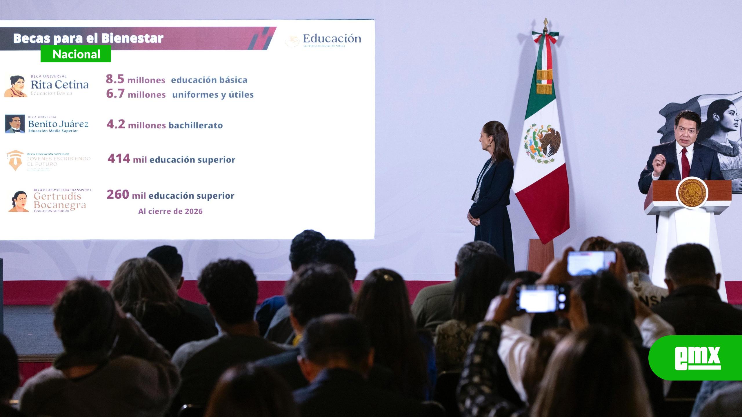 EMX-Más de 20 millones de estudiantes tendrán beca en 2026: SEP